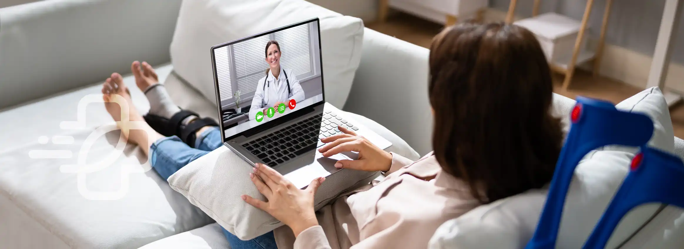 PAS_home1-a A friendly physician on a video call with a patient at home or in a skilled nursing facility